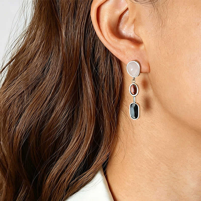 Hypoallergenic Sleek Geometric Stud Earrings