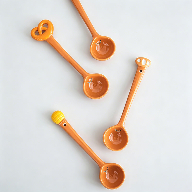 4PCS Boho Premium Modern Bread Ceramic Spoon Set