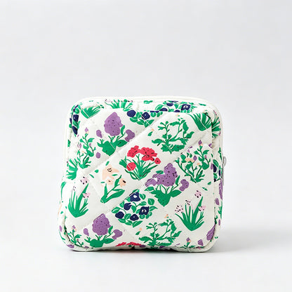 Floral Quilted Portable Storage Bag