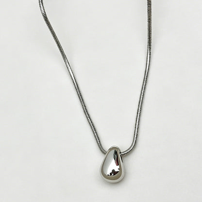 Modern Elegant Water Drop Titanium Steel Necklace