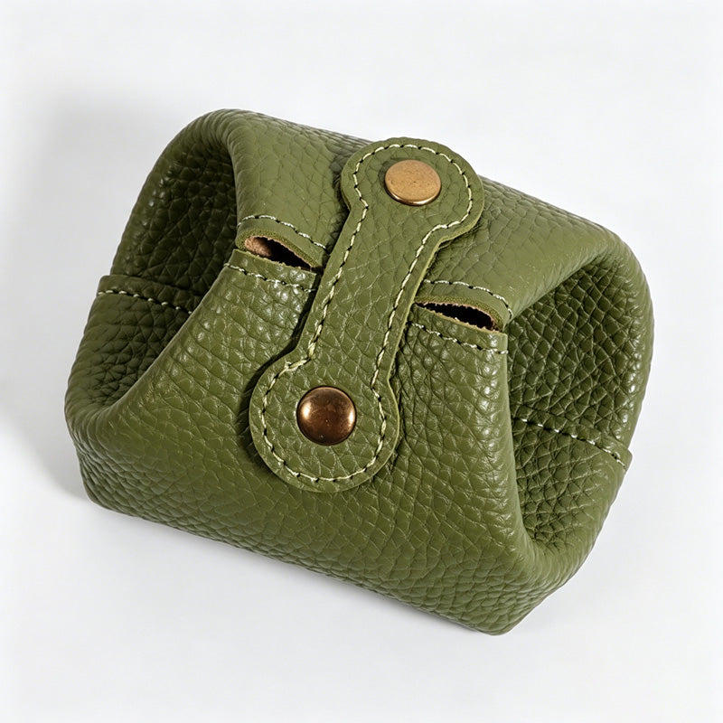 Mini Pebbled PU Snap Coin Purse