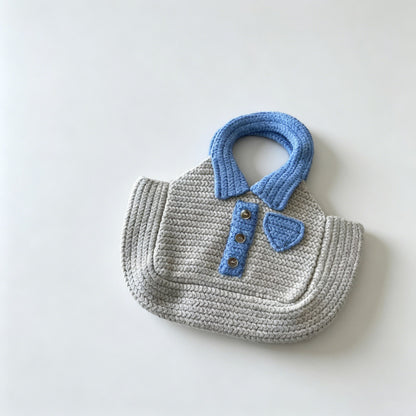 Collared Knit Tote Bag