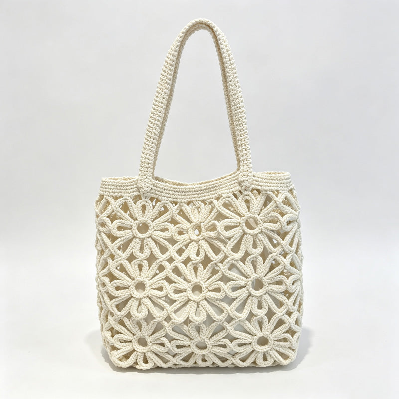 Floral Crochet Shoulder Bag