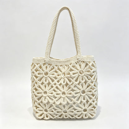 Floral Crochet Shoulder Bag