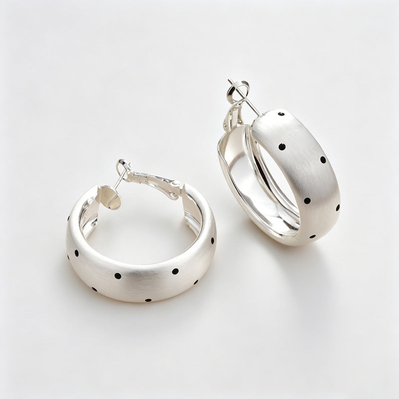 Brushed Hoop Earrings