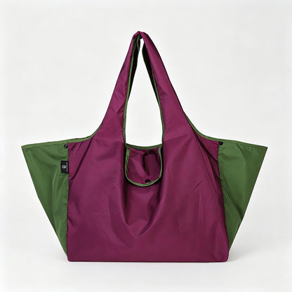 Side Contrast Color Foldable Shopping Tote