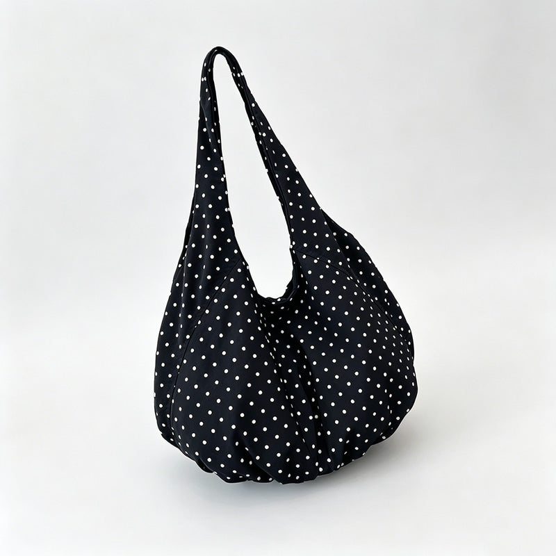 Polka Dot Large Capacity Hobo Tote Bag