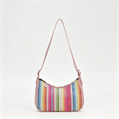 Rainbow Crochet Shoulder Bag