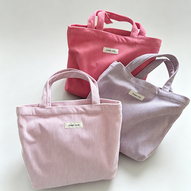 Minimalist Cotton Hollow Flower Shoulder Tote Handbag