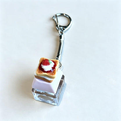 Cake Shape Single Button Glow Keychain