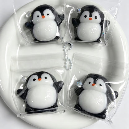 Penguin Squishy Bag Charm Keychain