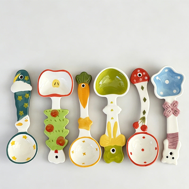 Textured Premium Lovely Hand-Painted Ceramic Spoon