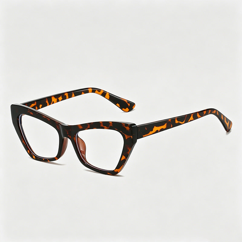 Trendy Slim Cat Eye Transparent Glasses