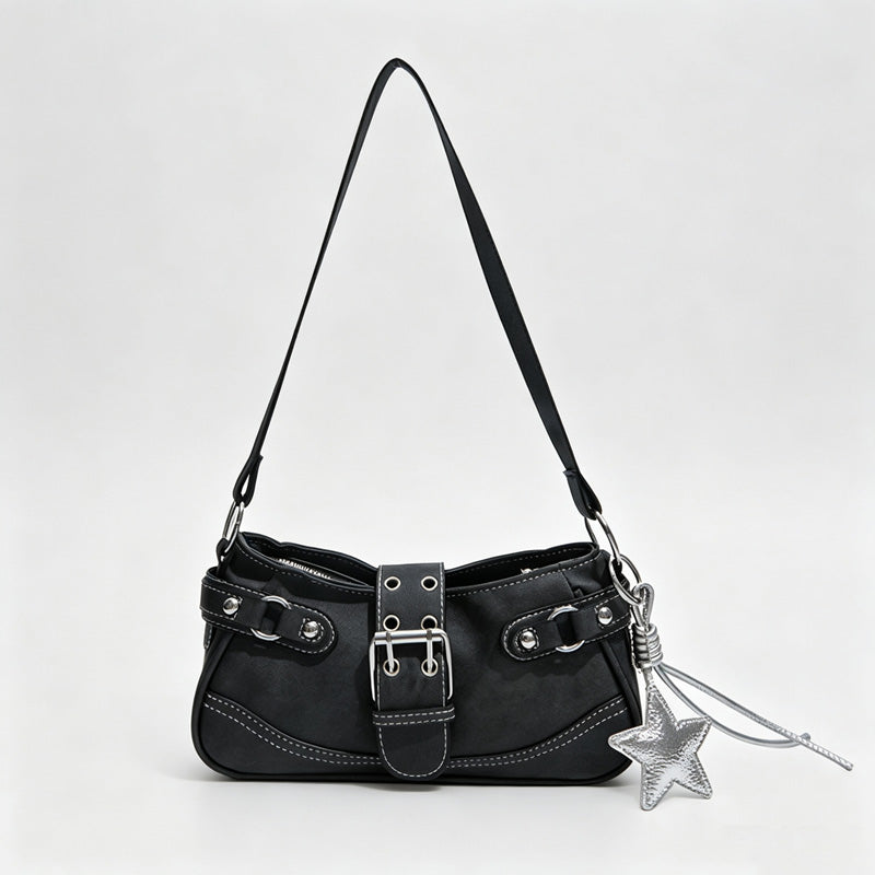 Denim Pocket Shoulder Bag