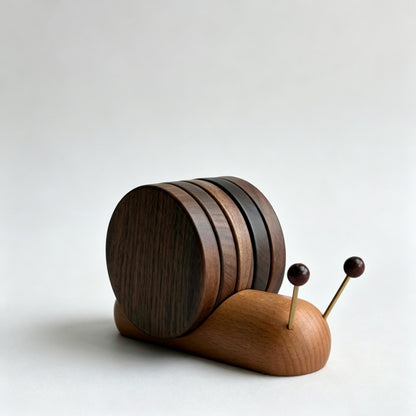 Snail Wooden Coaster Set