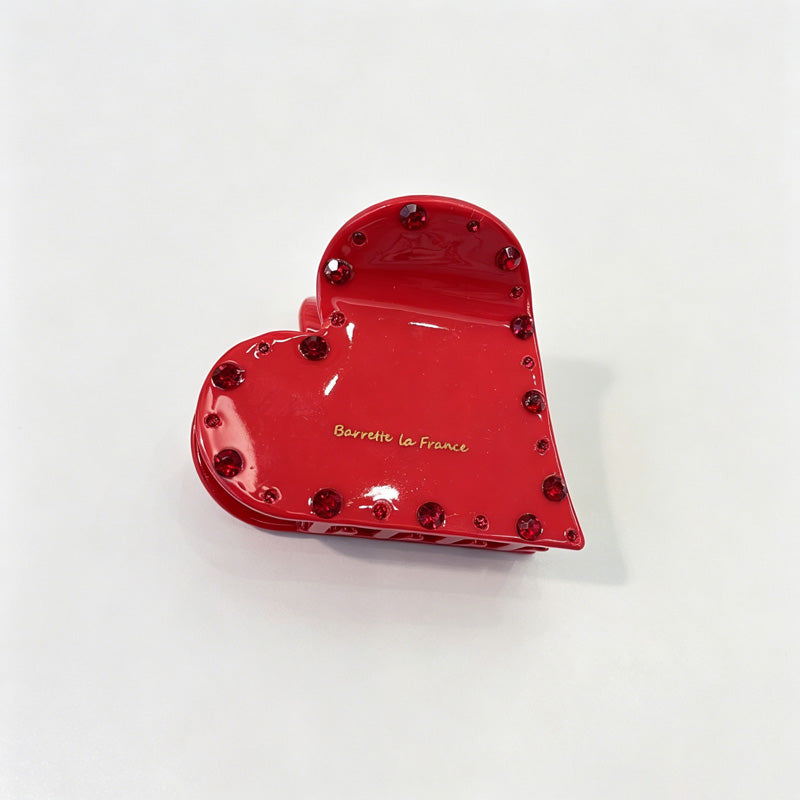 Rhinestone Heart Claw Clip