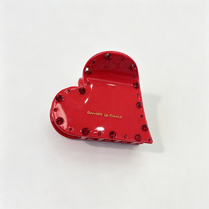 Rhinestone Heart Claw Clip