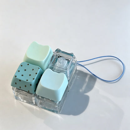 Two-Key Fidget Cat Keychain