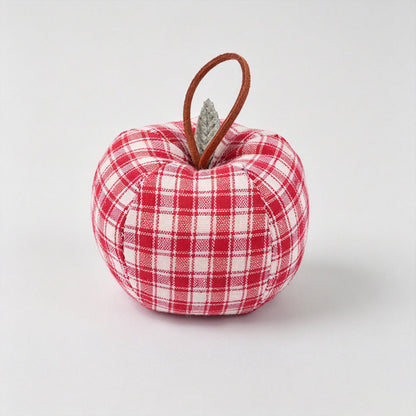Plaid Apple Ornament Tabletop Hanging