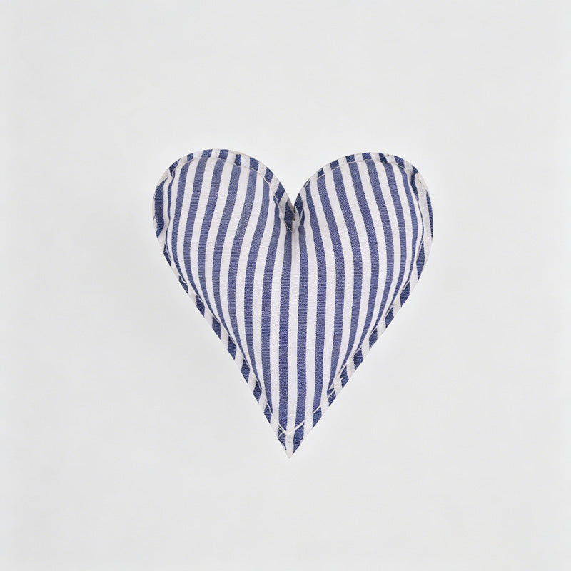 Plaid Dot Print Stuffed Heart Ornament