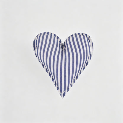 Plaid Dot Print Stuffed Heart Ornament