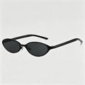 Vintage Slim Oval Metal Frame Y2K Fashion Sunglasses
