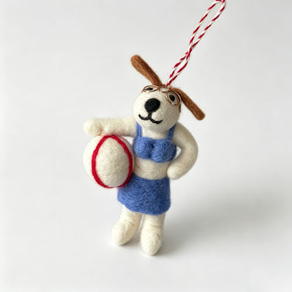 Summer Puppy Felt Hanging Ornament (2 options)