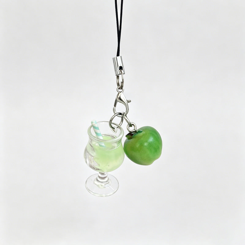 Fruit Juice Lanyard Keychain Bag Charm