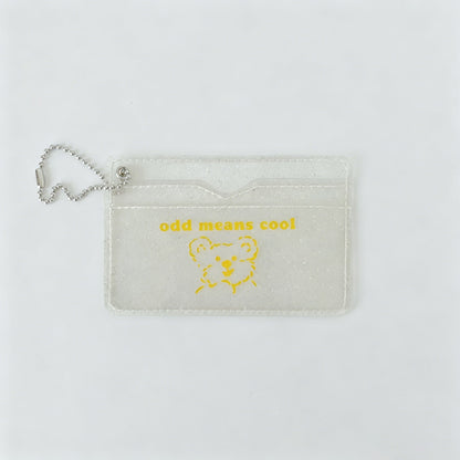 Clear Bear Print Holder Card Pouch