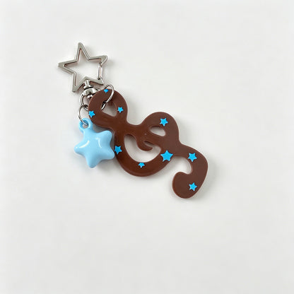 Star Music Note Keychain