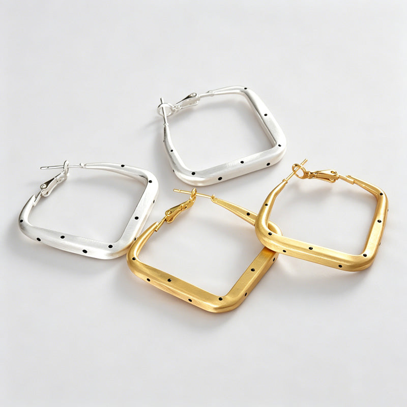 Brushed Hoop Earrings