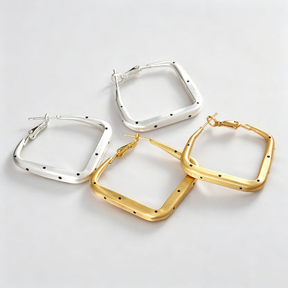 Brushed Hoop Earrings