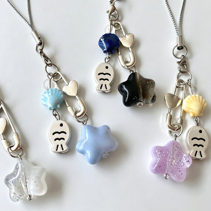 Star Shell Fish Keychain
