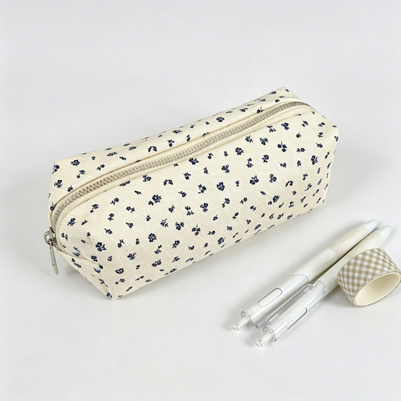 Floral Canvas Pencil Case