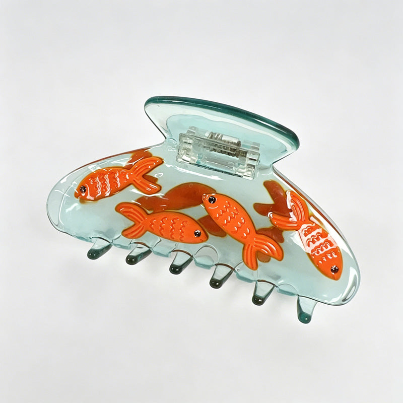 Goldfish Acetate Hair Claw Clips