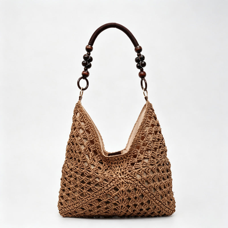 Beaded Crochet Tote Bag