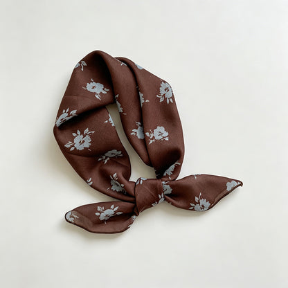 Coffee Floral Print Bandana