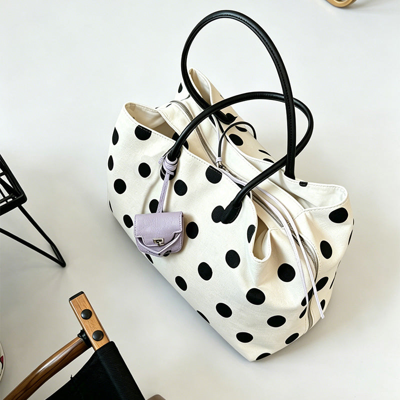 Polka Dot Bucket Bag