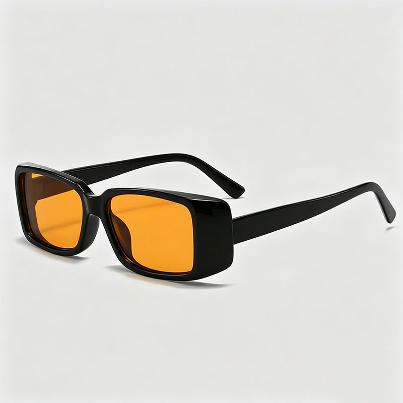 Chunky Thick Rim Narrow Rectangle Sunglasses