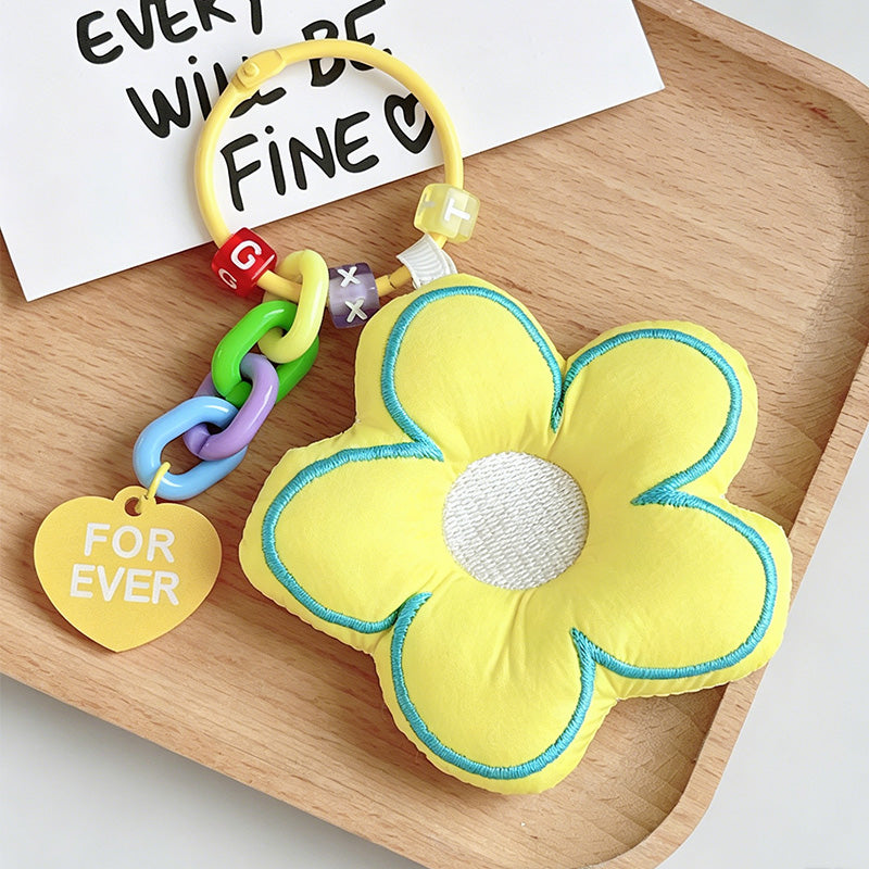 3D Padded Flower Keychain