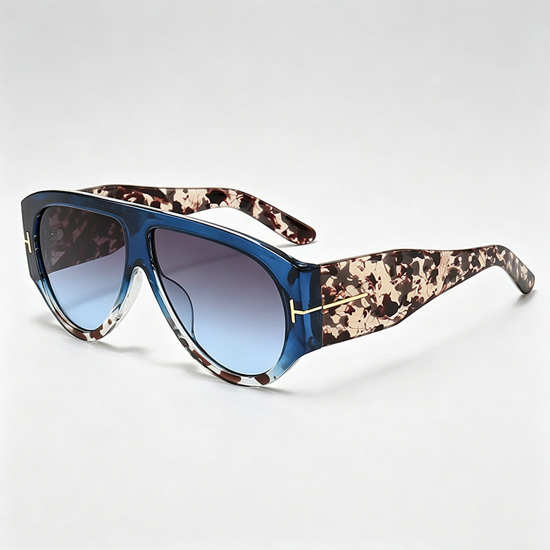 Luxury Oversized Pilot T-Logo Sunglasses
