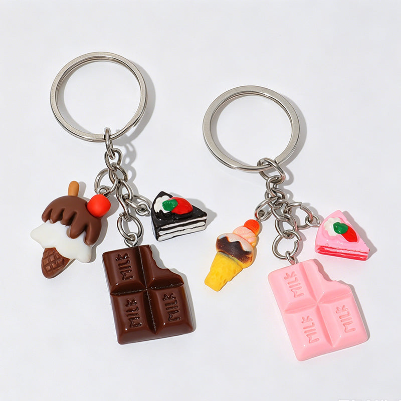 Mini Simulation Dessert Resin Keychain