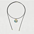 Ocean Style Pendant Wax Cord Choker Necklace