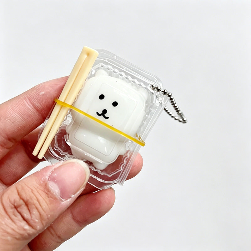 Lunch Box Bear Squishy Keychain