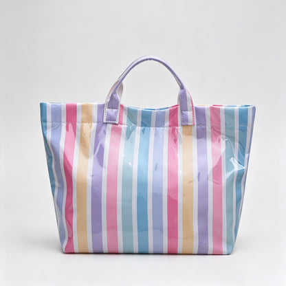 Striped Market Tote Bag