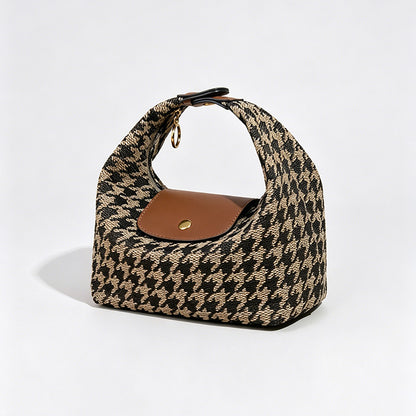 Houndstooth Hobo Handle Handbag