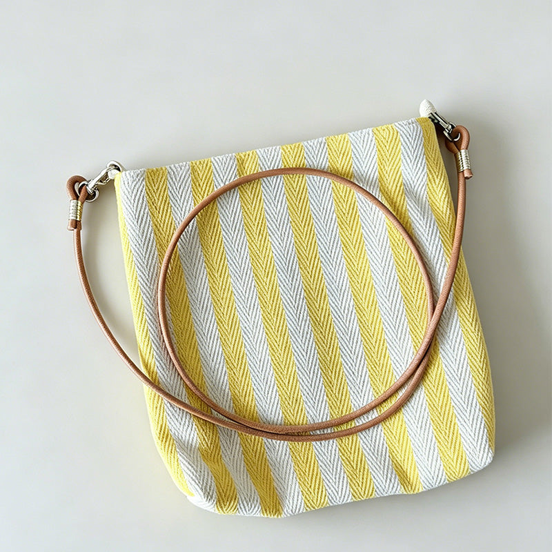 Colorful Canvas Striped Crossbody Bag