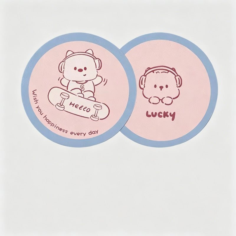 Round Car Coaster 2PCS Set