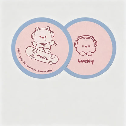 Round Car Coaster 2PCS Set