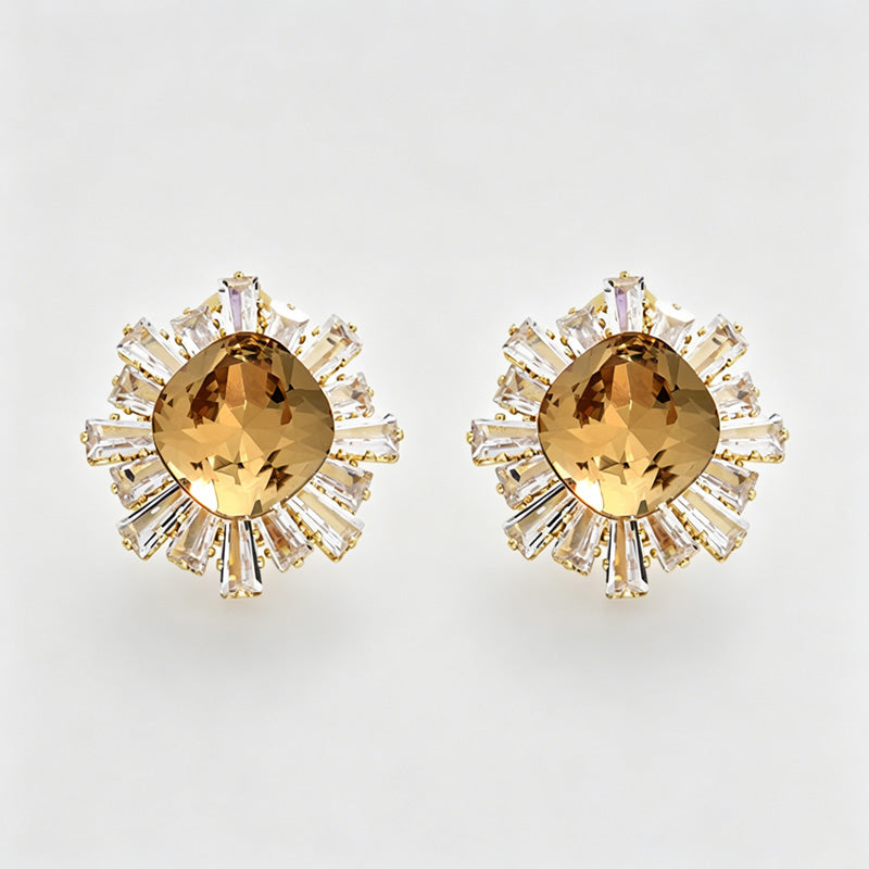 Sunflower Ear Clips
